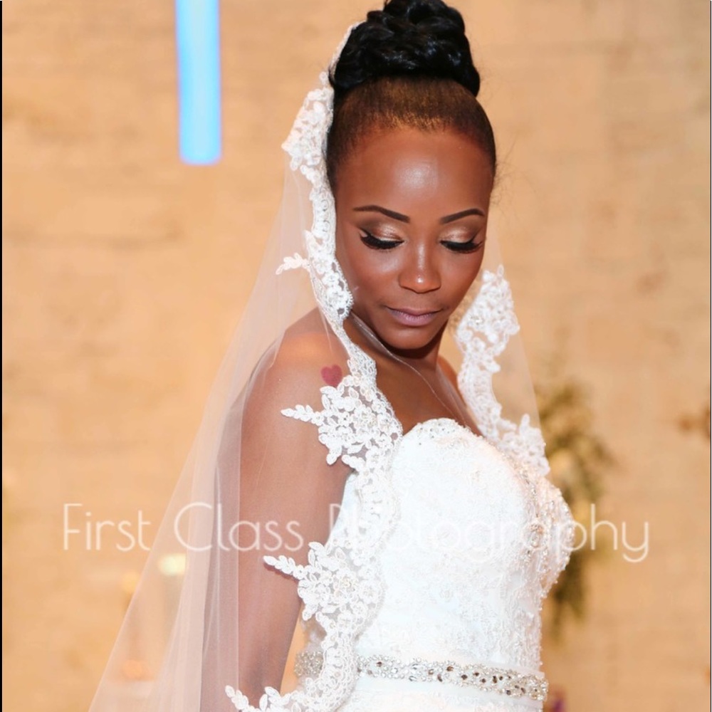 Wedding Dress and Vail (cathedral length)